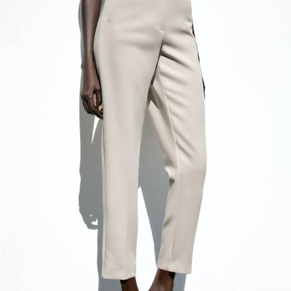 Zara Cream Tailored Trousers
